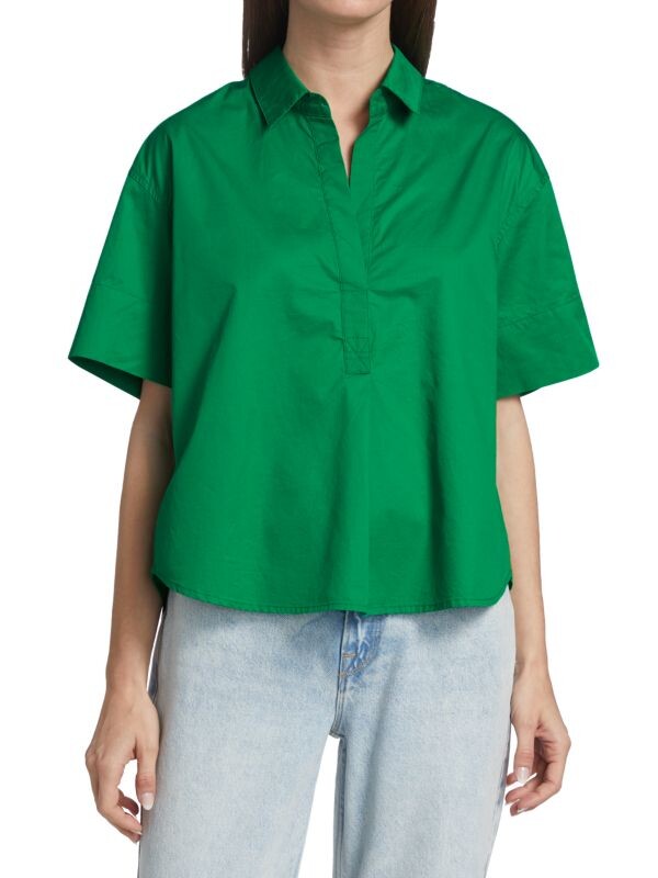 

Рубашка Хлопковая Xirena Chayse свободного кроя, sea green