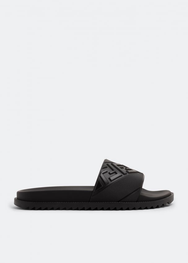 

Шлепанцы FENDI FF slides, черный