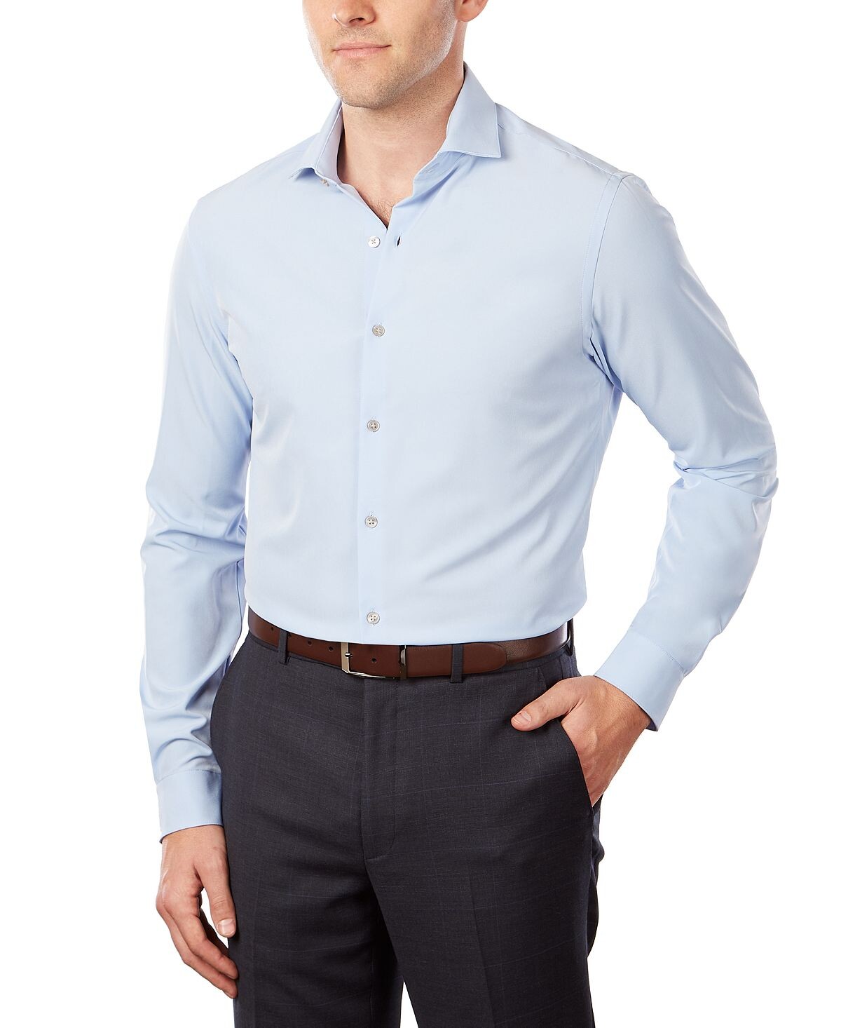 

Мужская классическая рубашка slim-fit stretch black Van Heusen