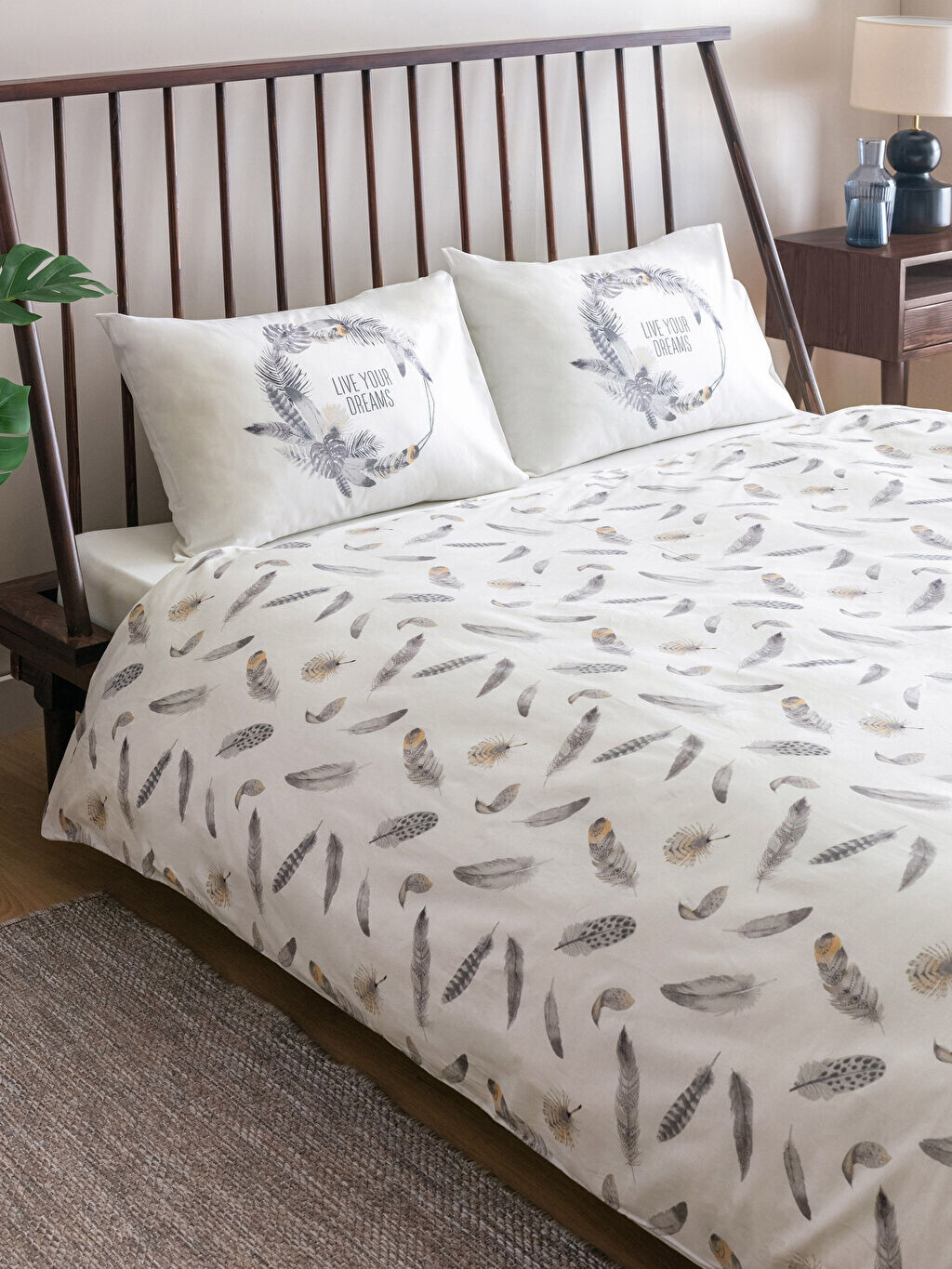 

Узорчатые тканые двуспальные пододеяльники LCW Home