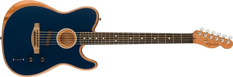 

Fender American Acoustasonic Telecaster, накладка на гриф Ebony, стальной синий American Acoustasonic Telecaster