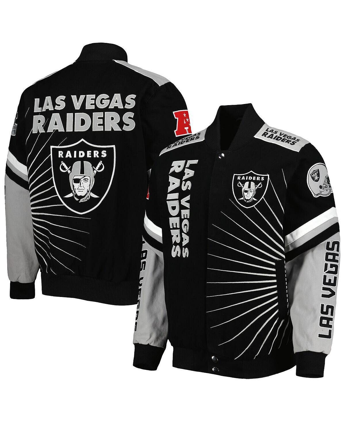 

Мужская черная университетская куртка las vegas raiders extreme redzone full-snap G-III Sports by Carl Banks, черный