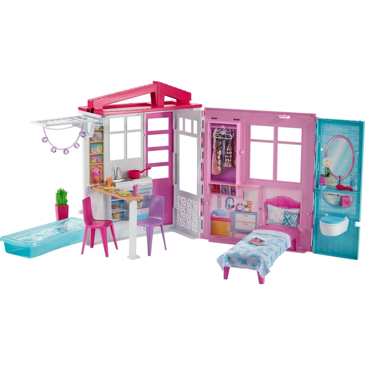 Дом Barbie переносной FXG54 кухня и ванная в деревянном доме мягк шмидт ф и э клуб 36 6