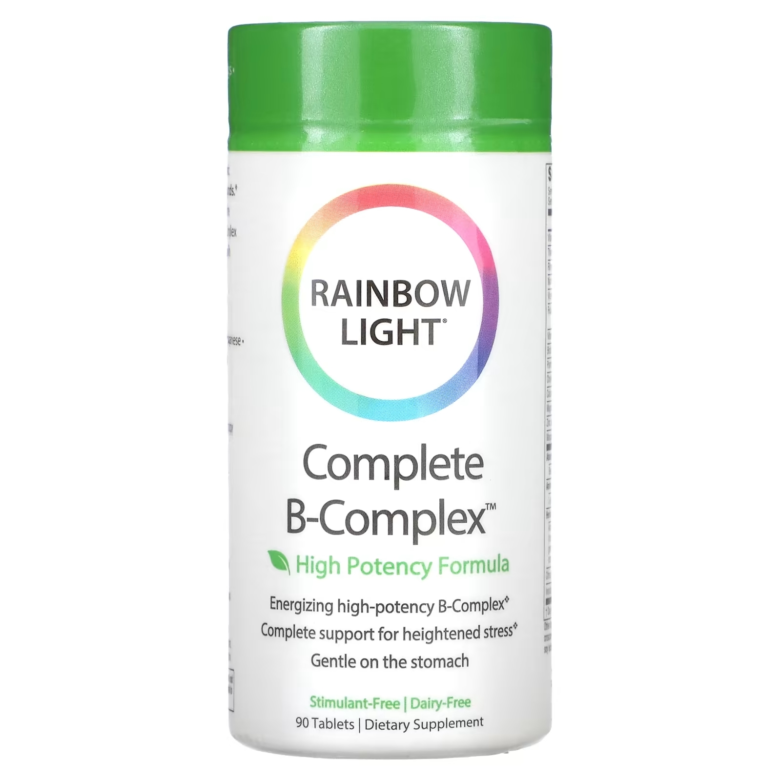 Комплекс Витамина B Полного Спектра Rainbow Light, 90 таблеток solgar куркумин полного спектра 90 мягких таблеток с жидким экстрактом