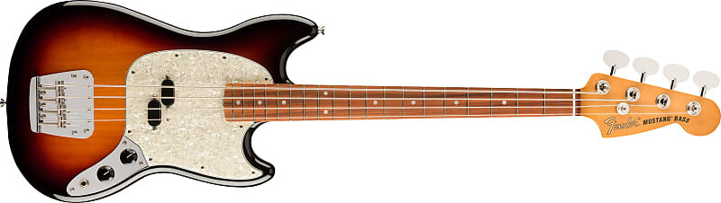 

Fender Vintera Series Mustang Bass, гриф Pau Ferro, 3 цвета Sunburst-MIM VINTERA60SMUSTNGBASSPF3TS