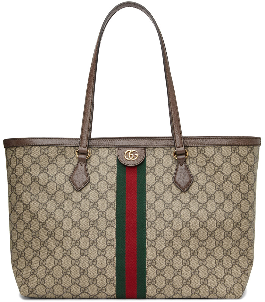 

Бежевая объемная сумка большого размера GG Supreme Ophidia среднего размера Gucci, Бежевый