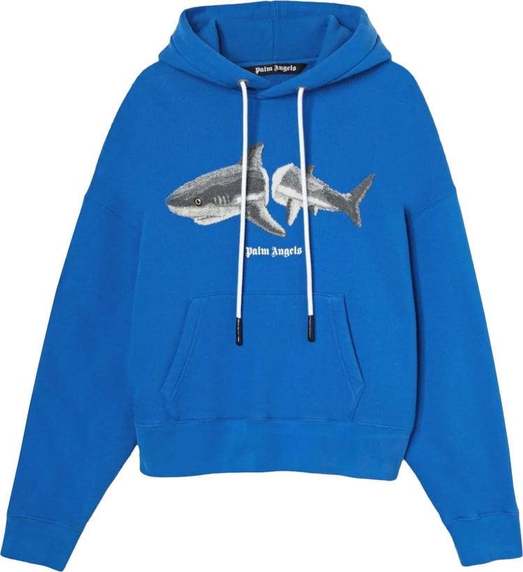 Худи Palm Angels Shark Hoodie 'Blue/Grey', синий - фото