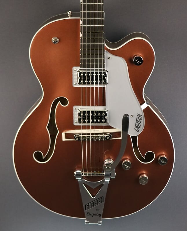 

NEW Gretsch G6118T Players Edition Anniversary — медный металлик/сахарский металлик (293) (293) G6118T Players Edition Anniversary Hollow Body with S...