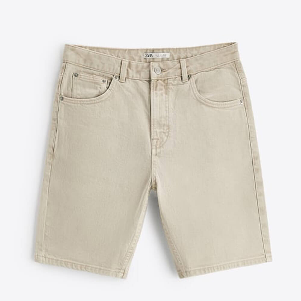 

Шорты Zara Basic Coloured Bermudas, песочный