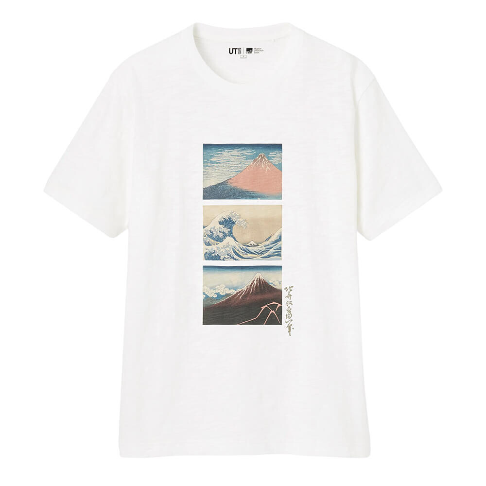 

Футболка Uniqlo UT Graphic Ukiyo-e (Hokusai), кремовый