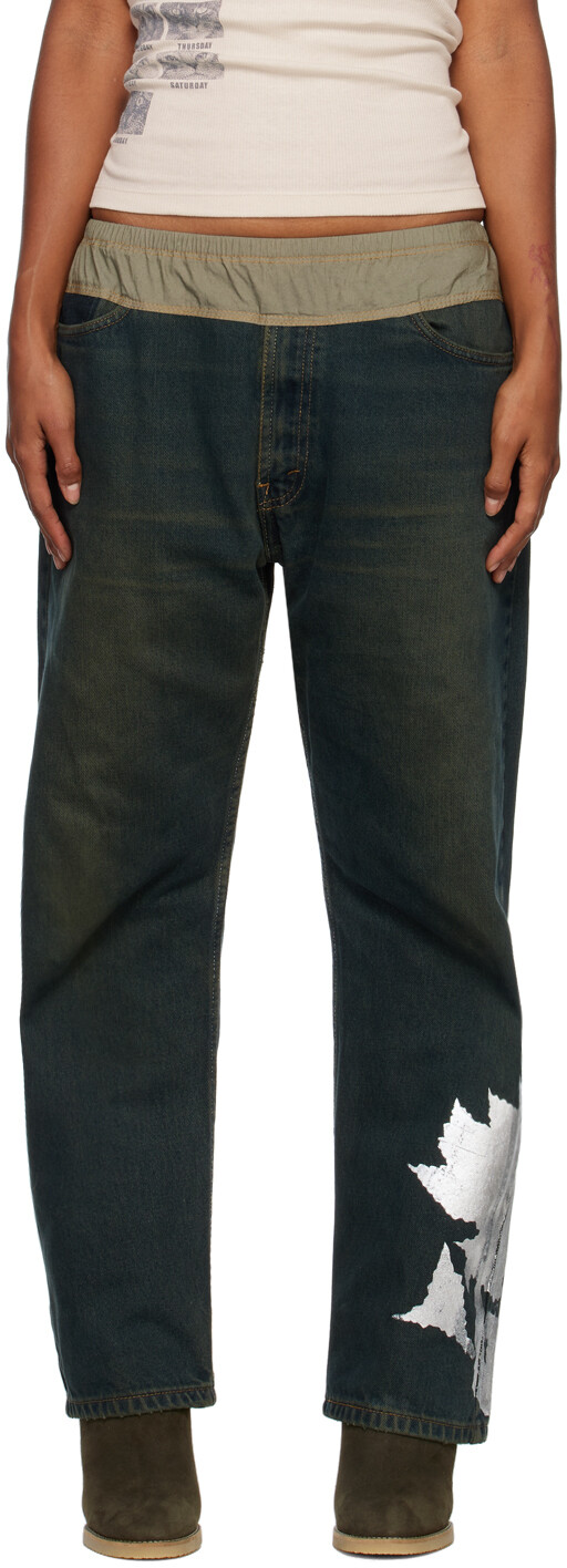 

Джинсы SSENSE Exclusive Blue Fern SC103