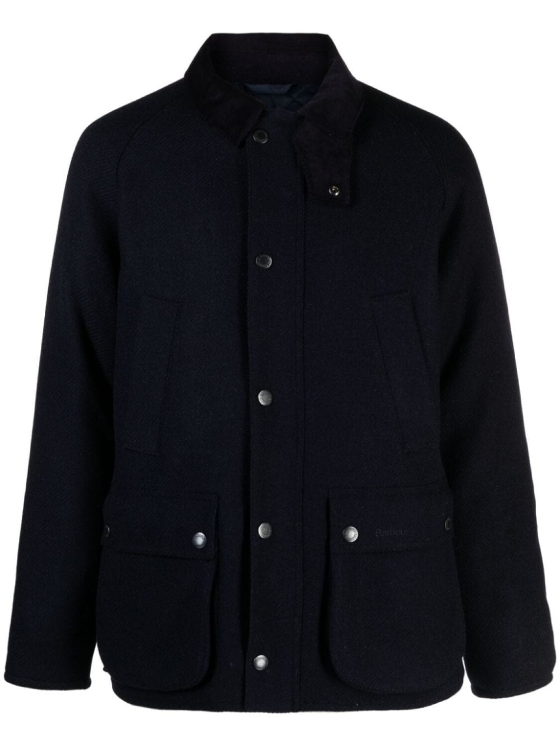 

Barbour шерстяная куртка с вельветовым воротником, синий