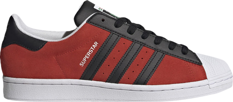 Лимитированные кроссовки Adidas Superstar 'Red Core Black', красный - фото