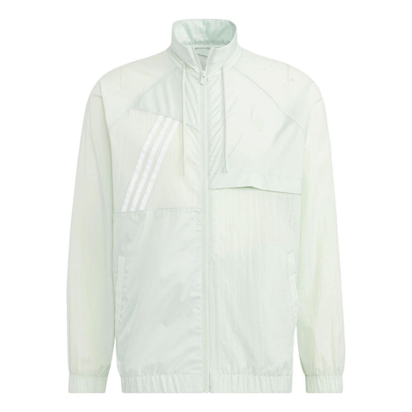 Куртка Adidas neo U Vbe Wb 3 Solid Color Stripe Sports mens Jacket, Зеленый