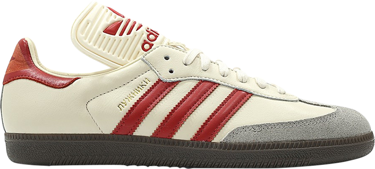 Кроссовки Adidas Samba Classic OG 'White Scarlet Granite', красный - фото