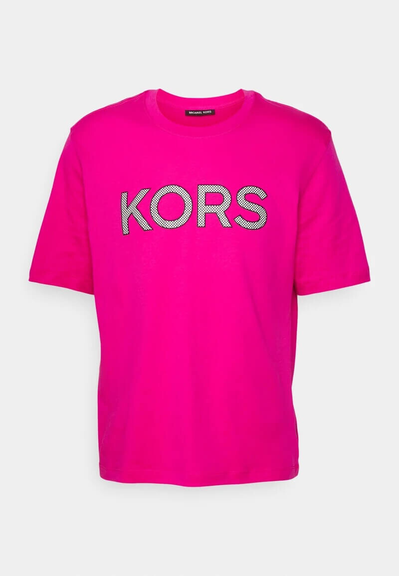

Футболка Michael Kors Checker Tee With Print, вишневый