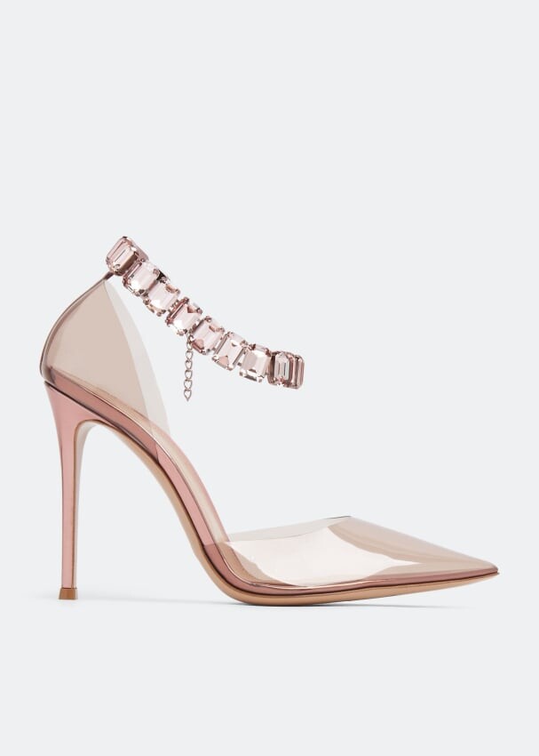 

Туфли GIANVITO ROSSI Jewel plexi pumps, металлик