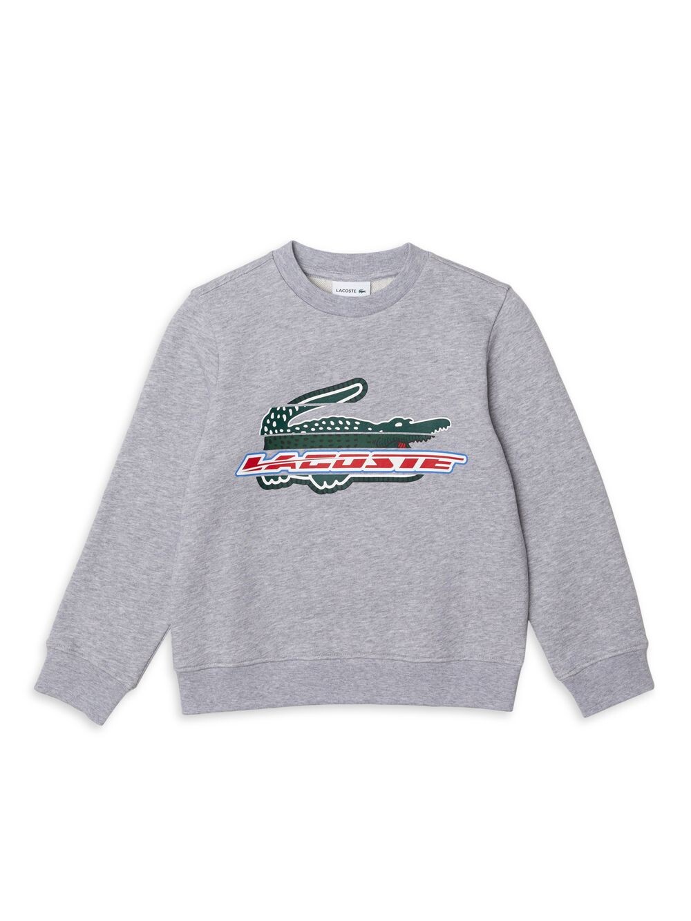 

Толстовка Little Kid's & Kid's с круглым вырезом и логотипом для детей Lacoste, серебряный