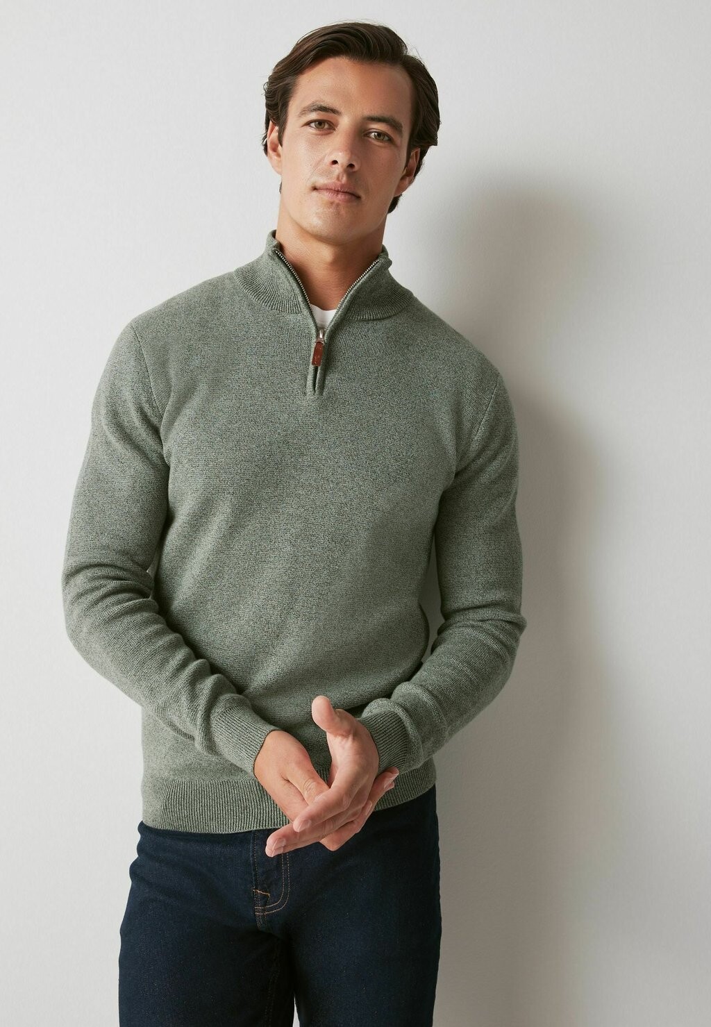 

Свитер Premium Zip Neck Next, цвет sage green