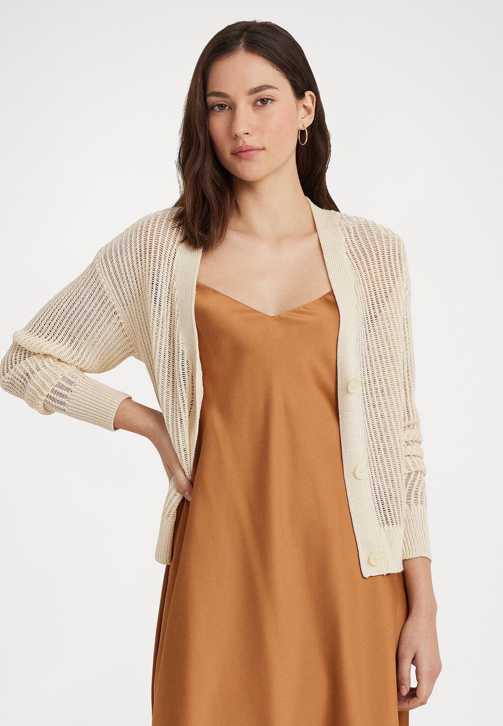 

Кардиган PAREJHA LONG SLEEVE CARDIGAN Lauren Ralph Lauren, белый
