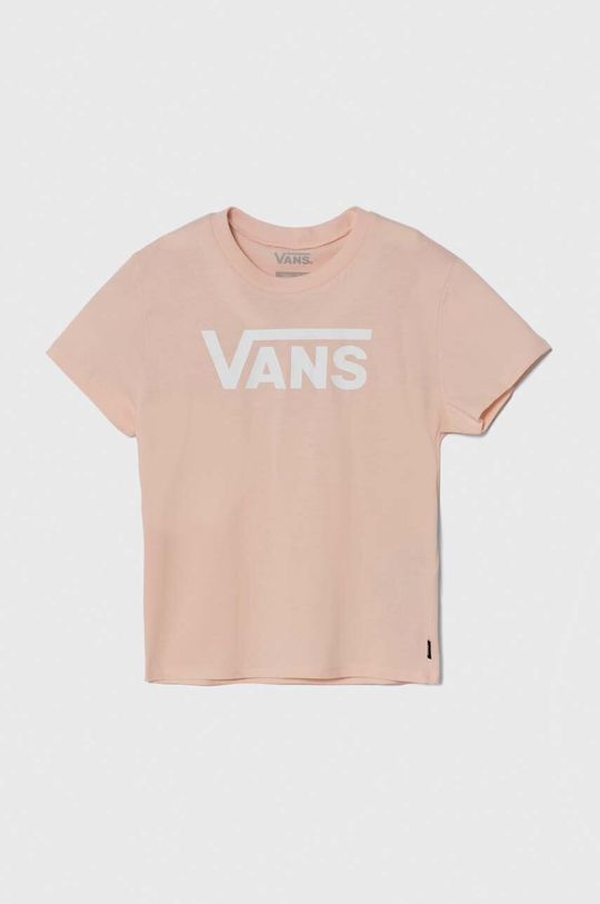 Vans Детская хлопковая футболка GR FLYING V CREW GIRLS, розовый