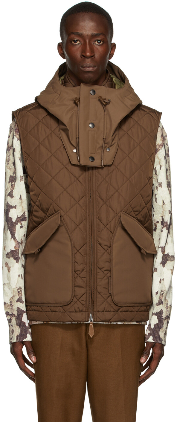 

Коричневый стеганый жилет Jesmond Burberry