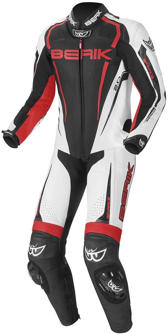 

Berik Race-X Один кусок мотоцикл кожаный костюм, черный/белый/красный