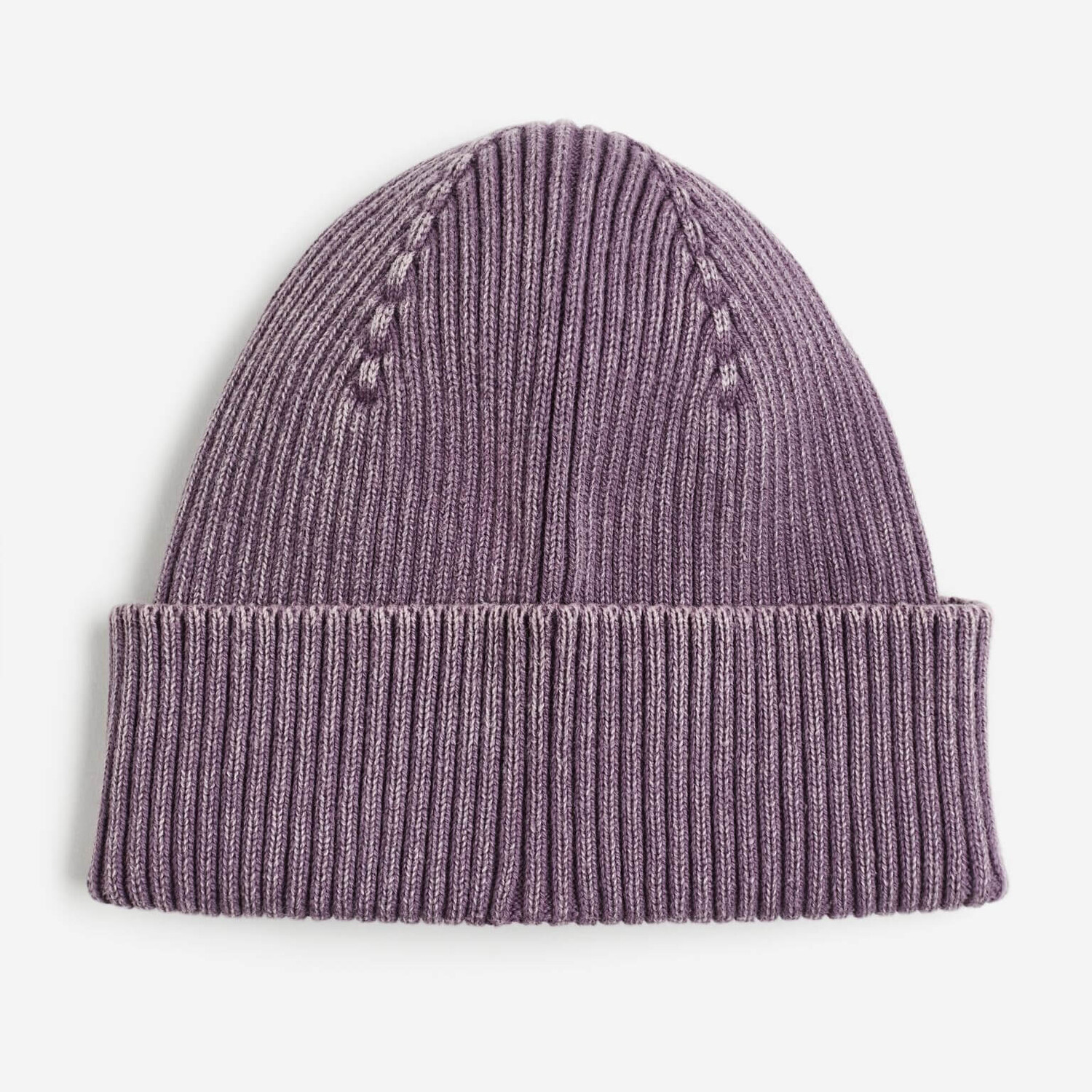 

Шапка H&M Rib-knit Cotton, фиолетовый