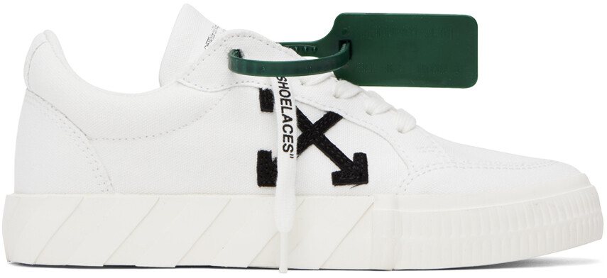 

Белые низкие кроссовки на вулканизированной основе Off-White