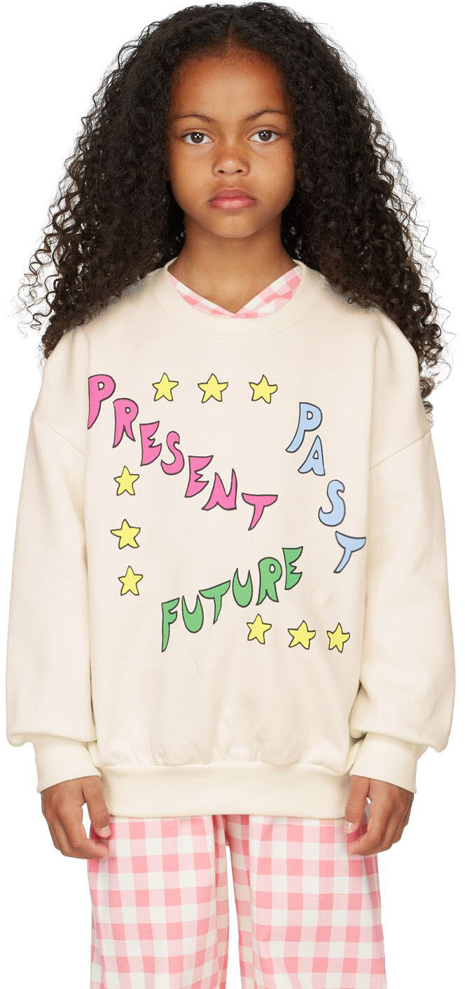 

Детская белая толстовка \Past Present Future\"" Mini Rodini