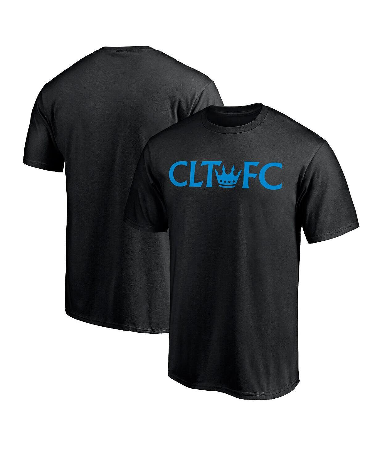 

Мужская фирменная черная футболка с логотипом charlotte fc secondary Fanatics, черный