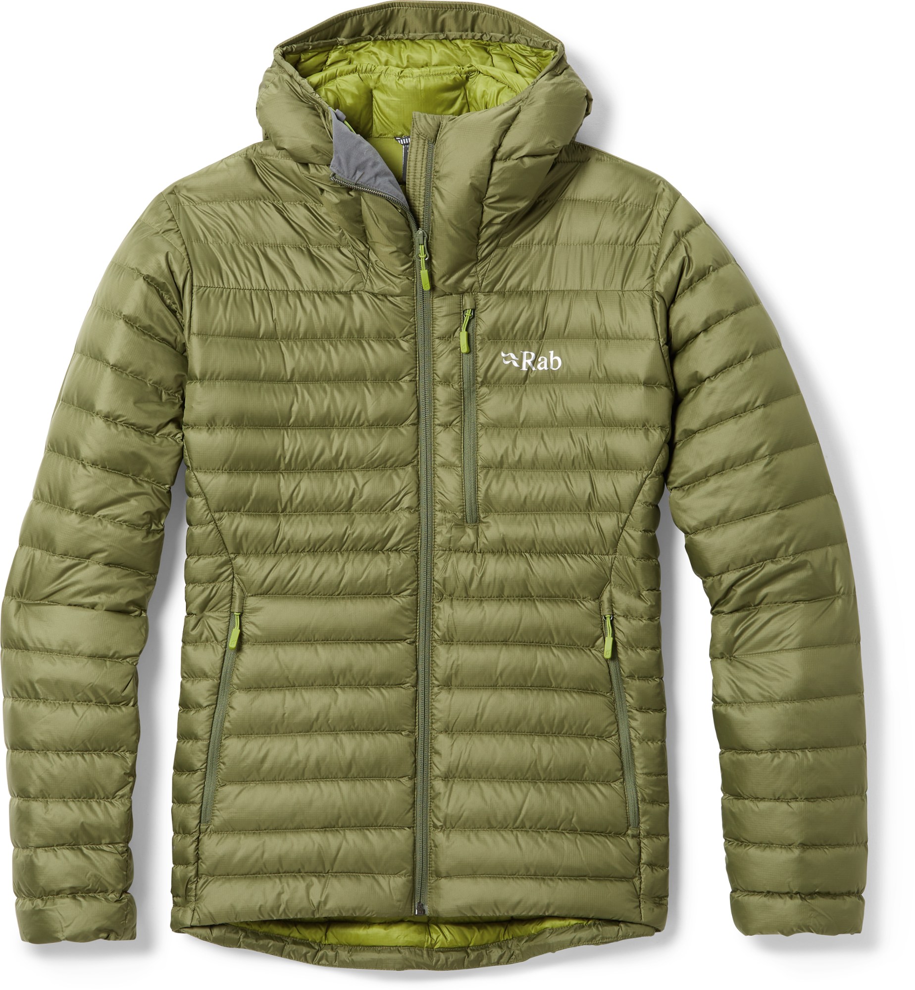 Пуховик Microlight Alpine - мужской Rab, зеленый куртка rab microlight alpine down красный