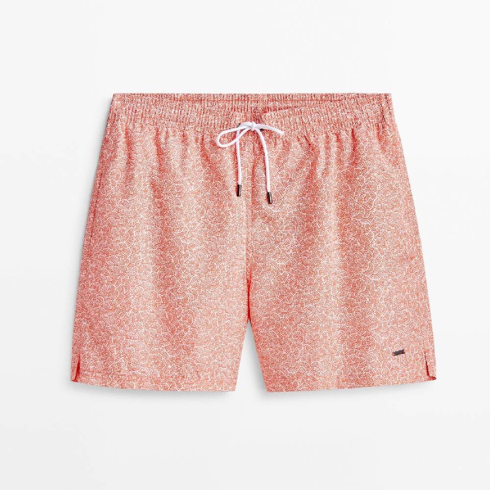 

Шорты купальные Massimo Dutti Sea Motif Print, коралловый