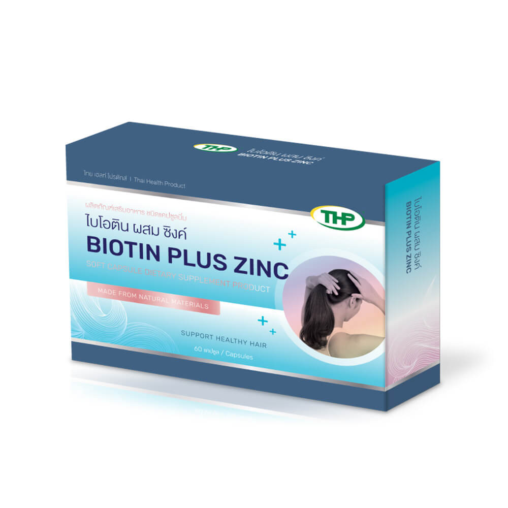 Пищевая добавка THP Biotin Plus Zinc, 60 капсул пищевая добавка thp mineralcap hp 30 капсул