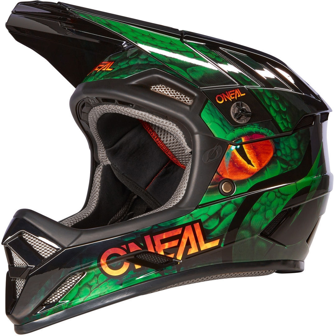 Шлем Oneal Backflip Viper для скоростного спуска, черный/зеленый/красный