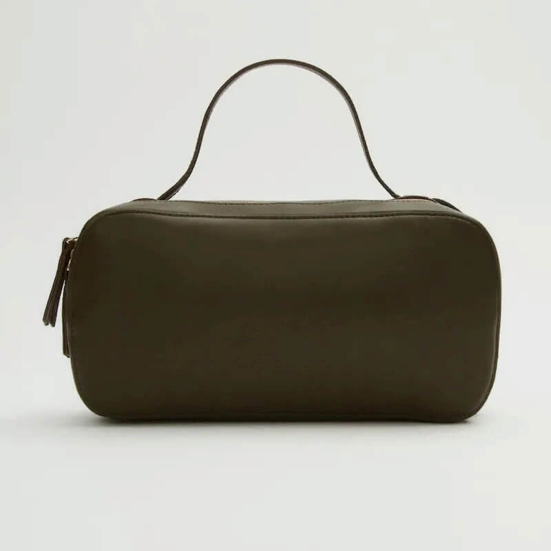 

Сумка Massimo Dutti Rectangular Nappa Leather Camera, хаки