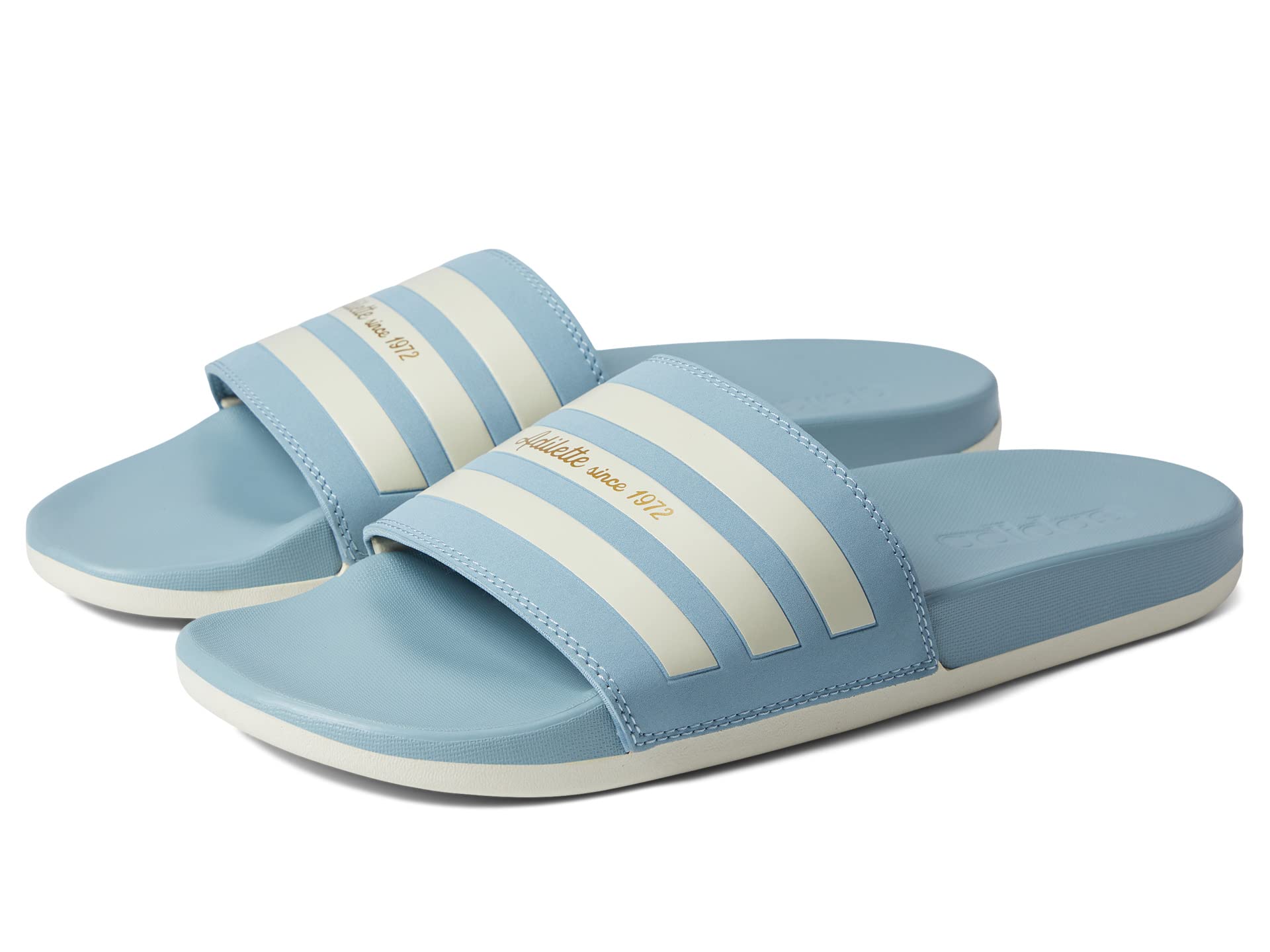 Сандалии Adidas Adilette Comfort Slides, белый/голубой