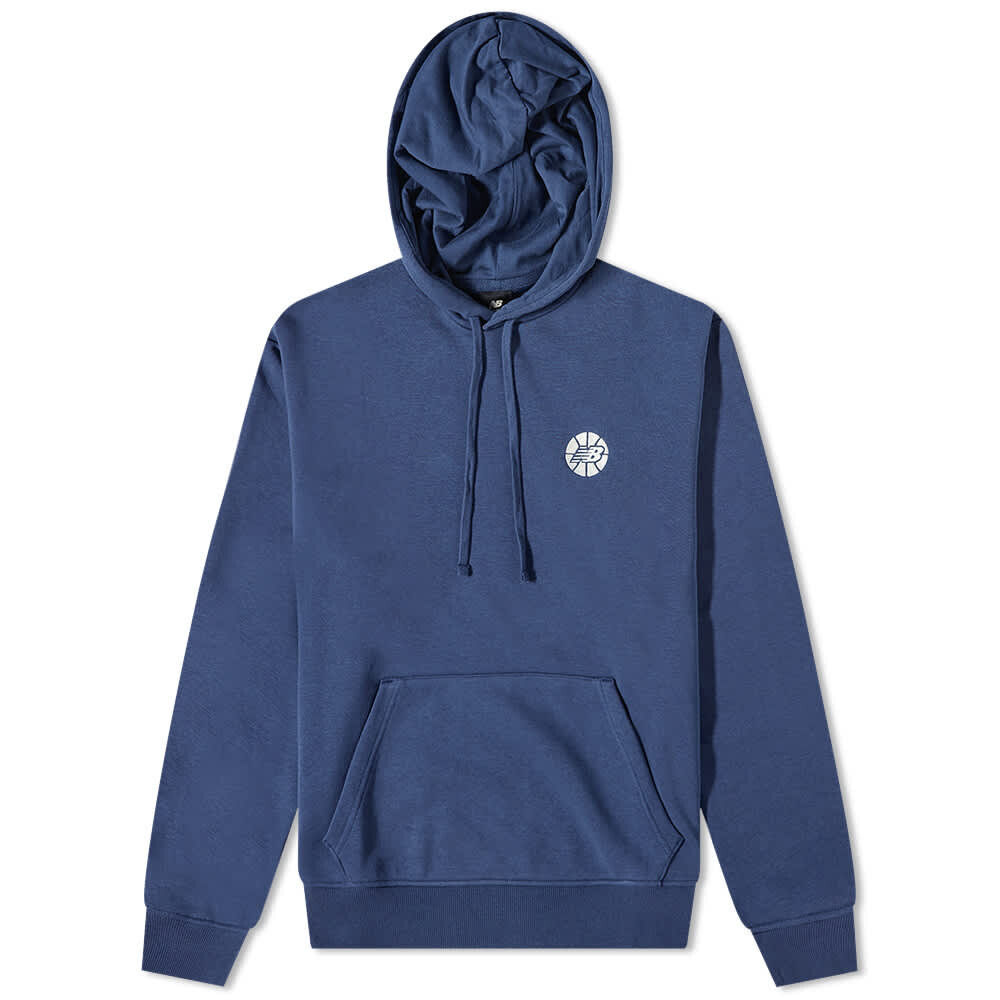 

Толстовка с капюшоном New Balance NB Hoops Essentials Fundamental, синий