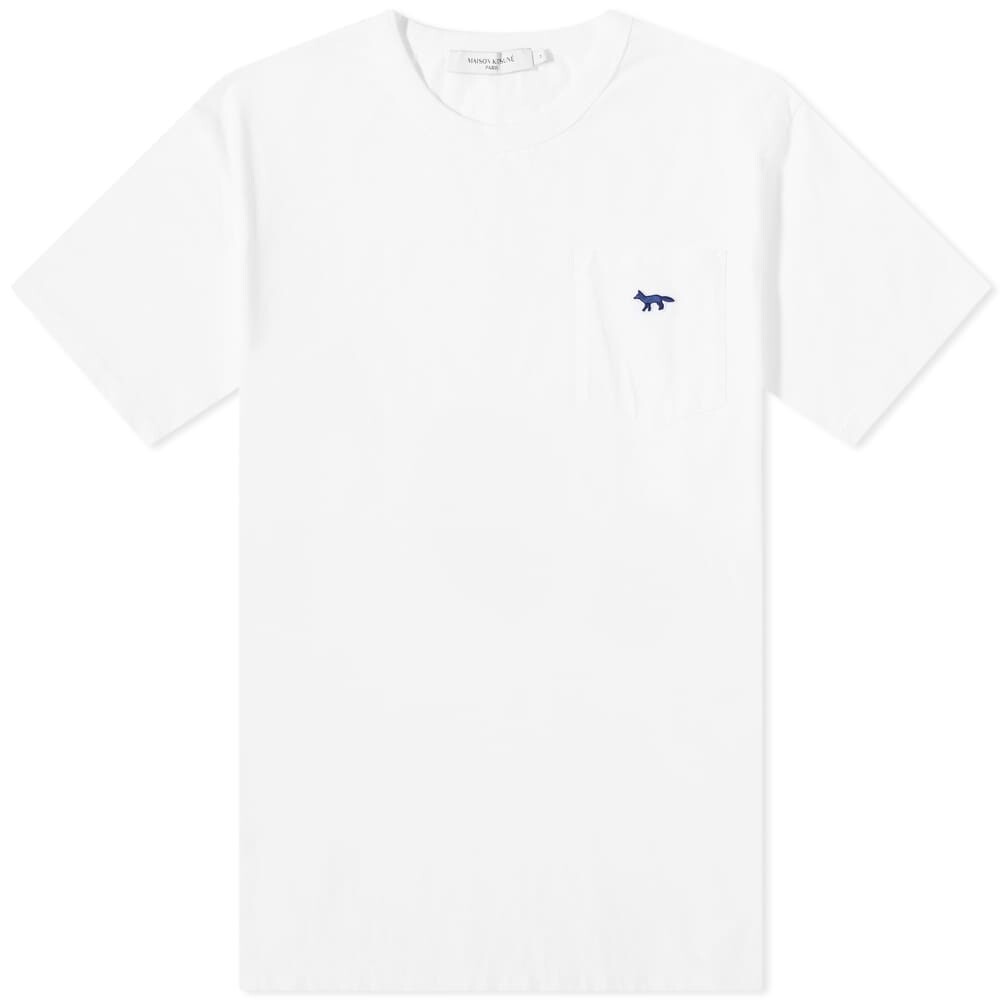 

Футболка Maison Kitsuné Navy Fox Patch Classic Pocket Tee, Белый