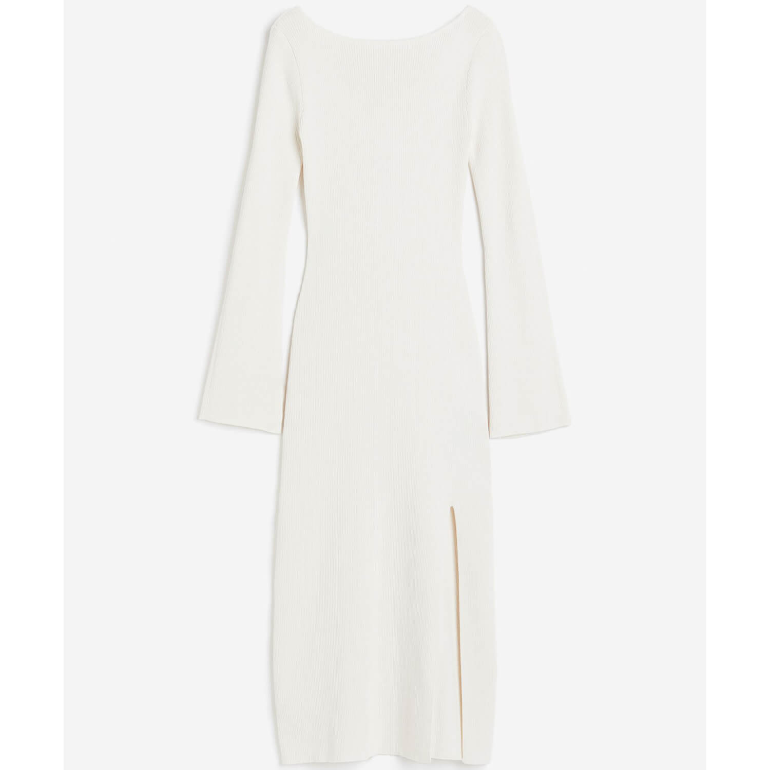 Платье H&M Rib-knit Bodycon, кремовый