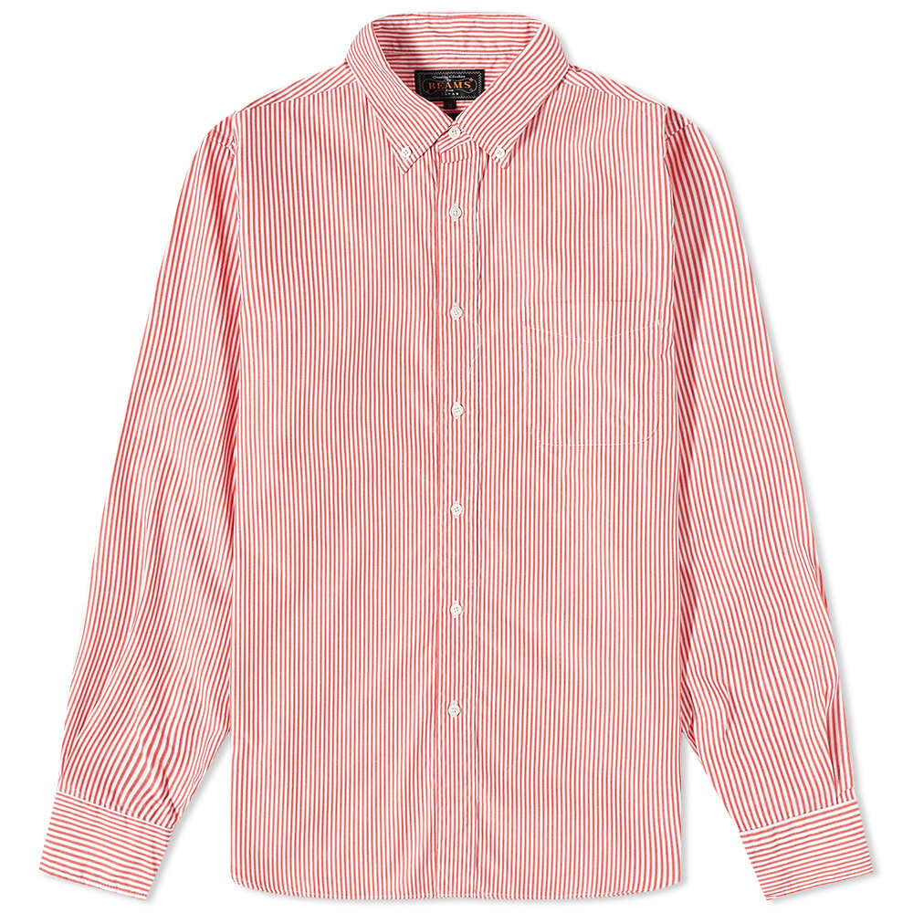 

Рубашка Beams Plus Button Down Block Stripe Shirt