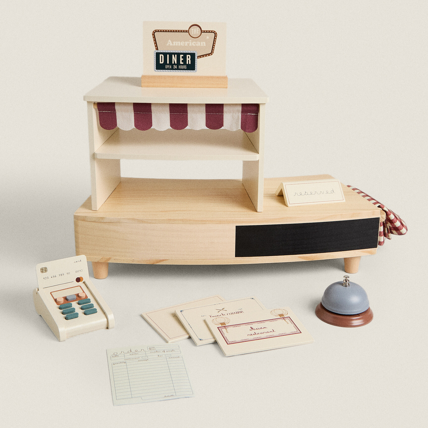 Детская ресторанная игрушка Zara Home, дерево деревянный штык нож игрушечный
