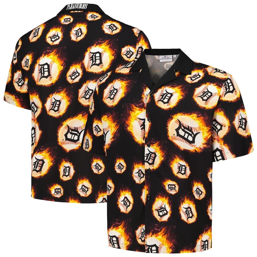 

Рубашка PLEASURES Detroit Tigers, черный