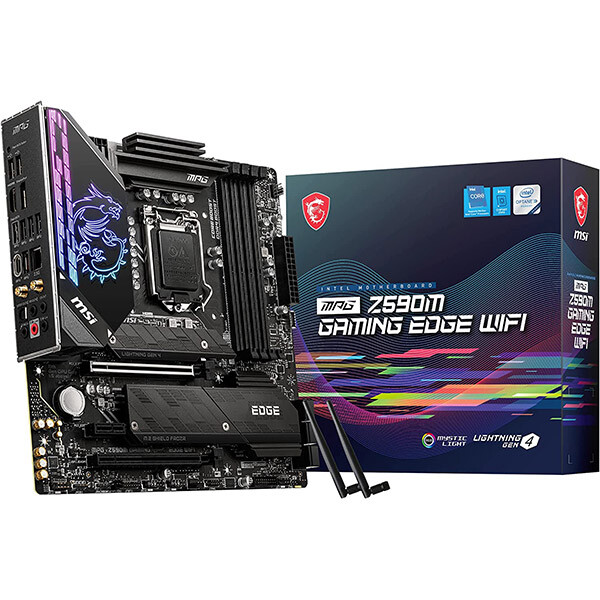 

Материнская плата MSI MPG Z590M Gaming Edge WiFi, DDR4, черный