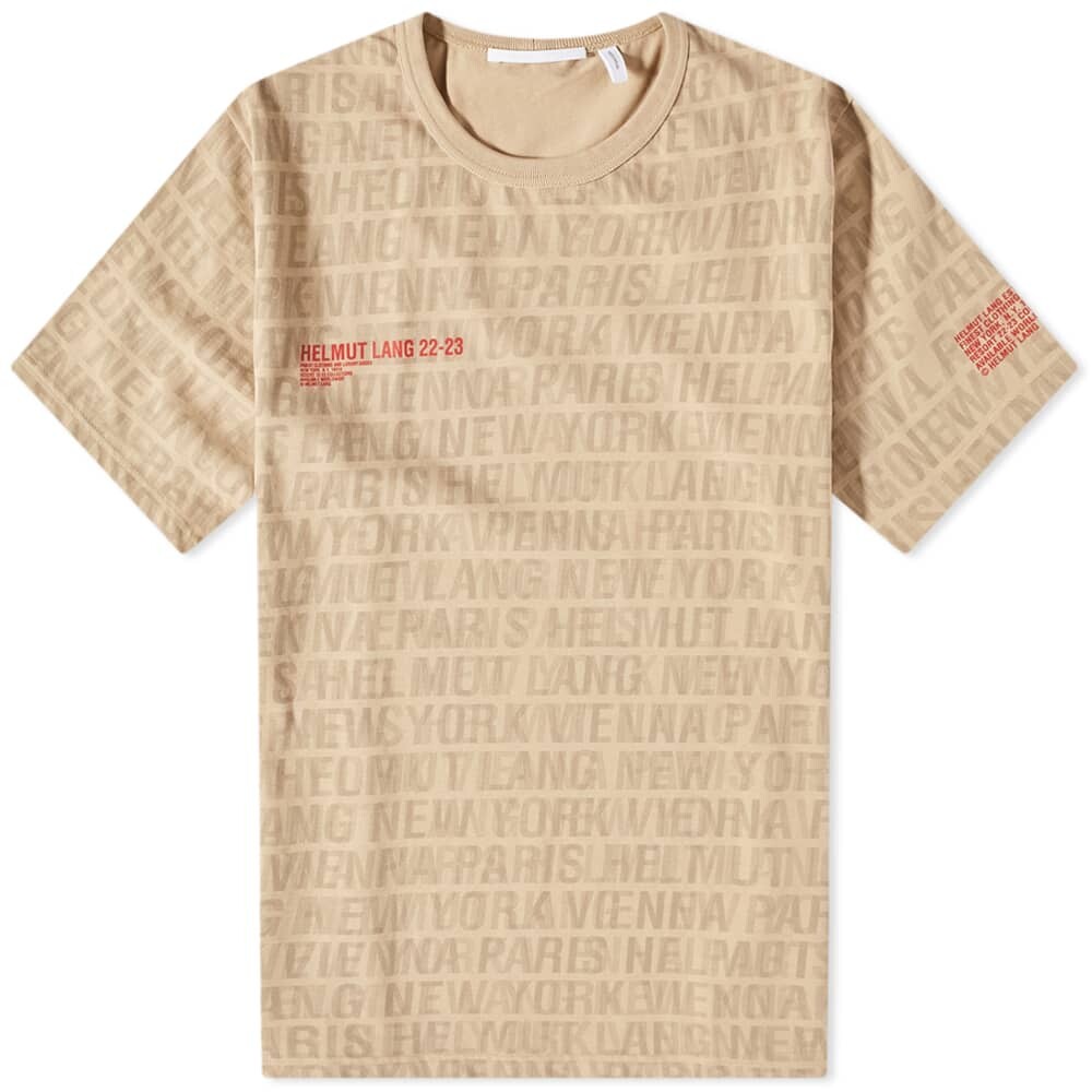 

Футболка Helmut Lang All Over Logo Tee, Серый