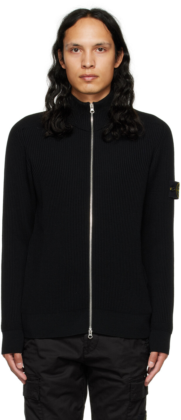 

Черный свитер на молнии Stone Island
