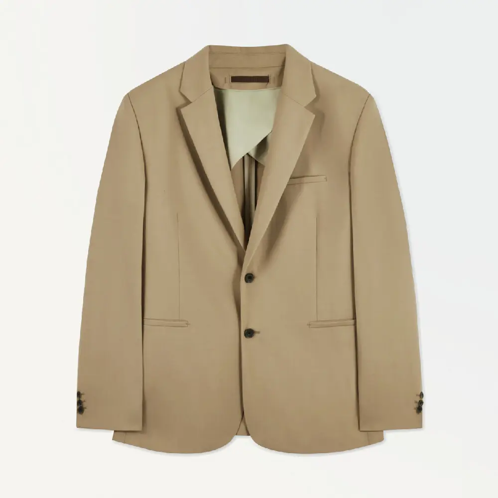 

Пиджак Cos Atelier The Single-Breasted Wool, бежевый