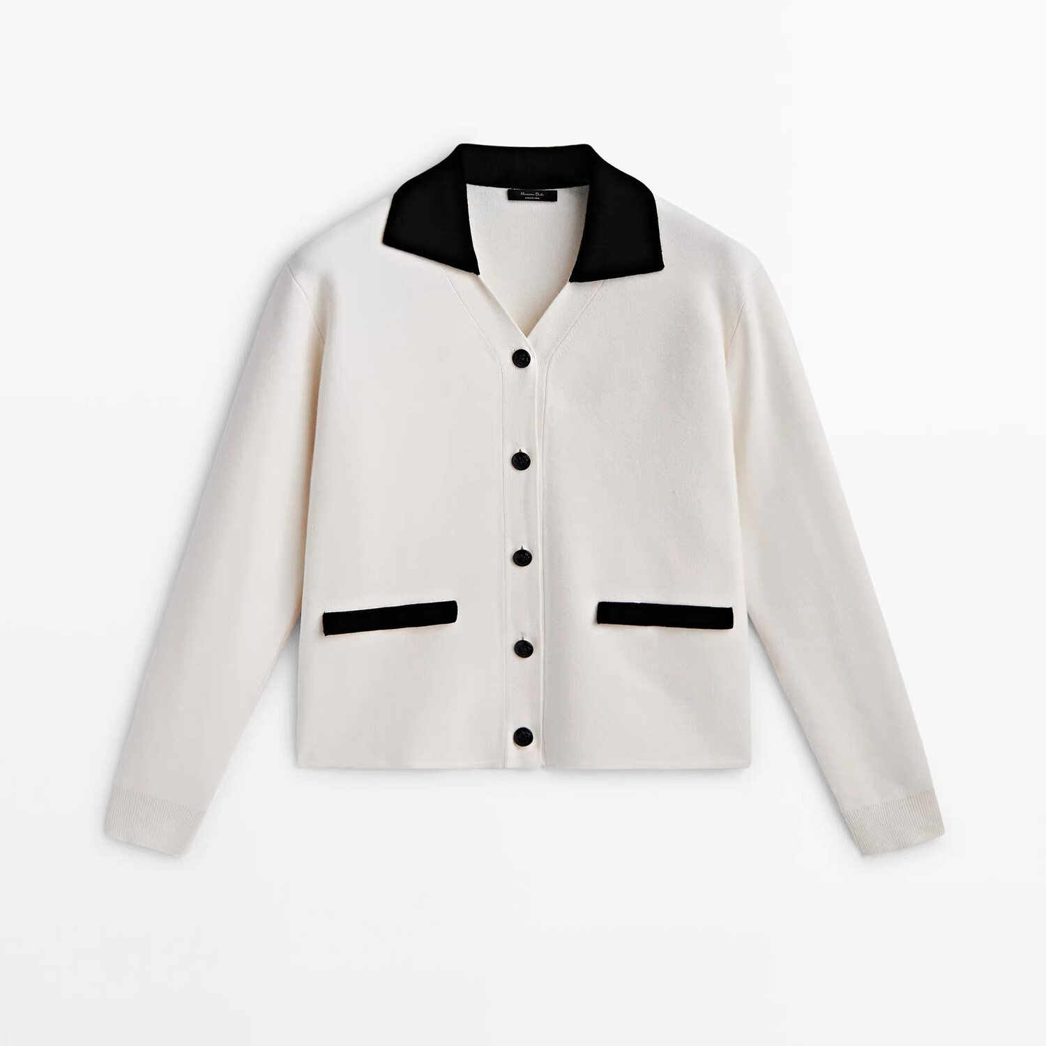 

Кардиган Massimo Dutti Knitted , светло-желтый