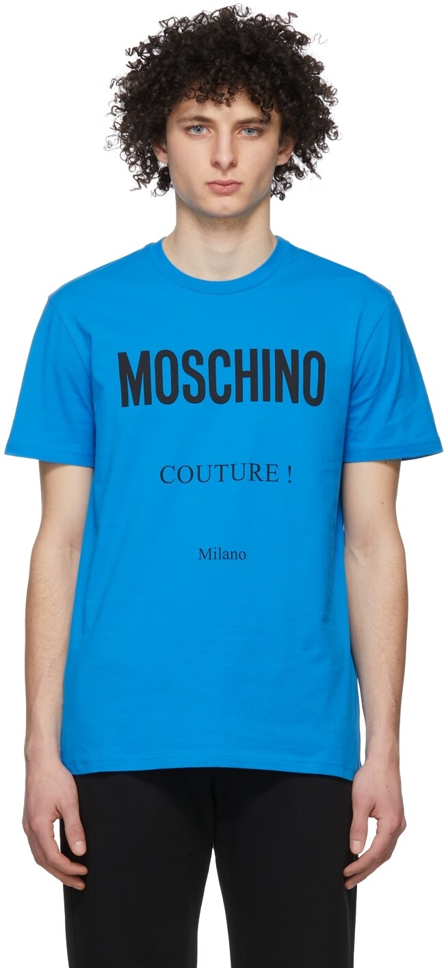 

Синяя футболка Moschino Couture