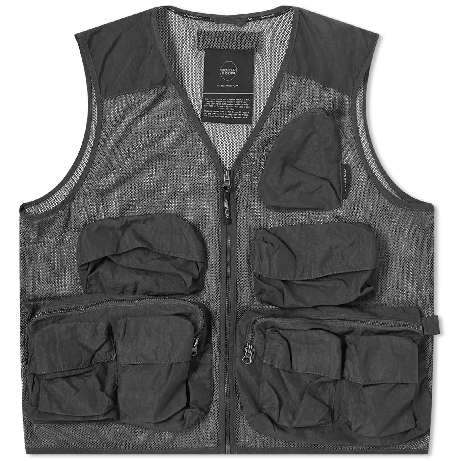 Жилет Boiler Room Mesh Cargo, черный жилет рыболовный следопыт fishing mesh vest backpack р l 10 pf fmv 04